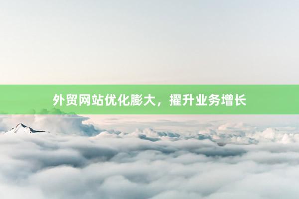 外贸网站优化膨大，擢升业务增长